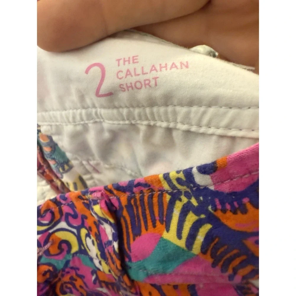 Lilly Pulitzer The Callahan Short Women's Size 2 Textured Paisley Print Cotton - Picture 3 of 4